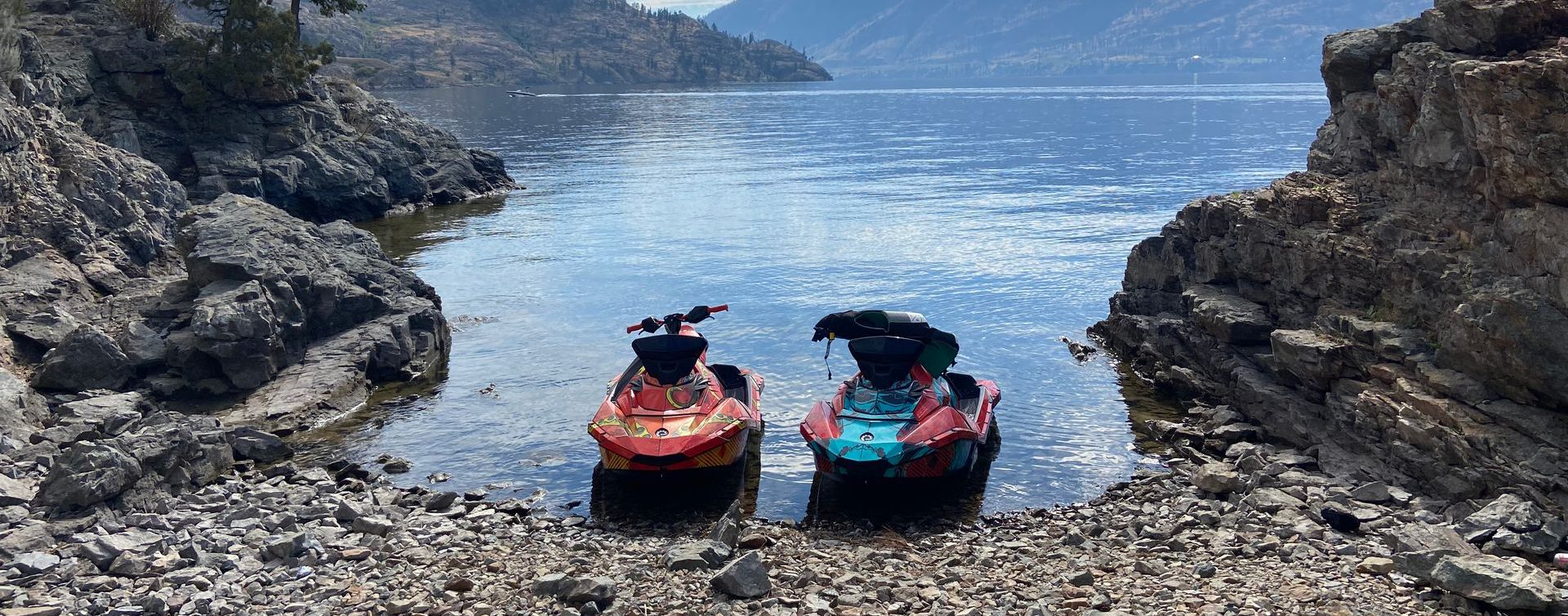 A rocky cove on Okanagan Lake